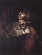 REMBRANDT Harmenszoon van Rijn A Man in Armour oil on canvas